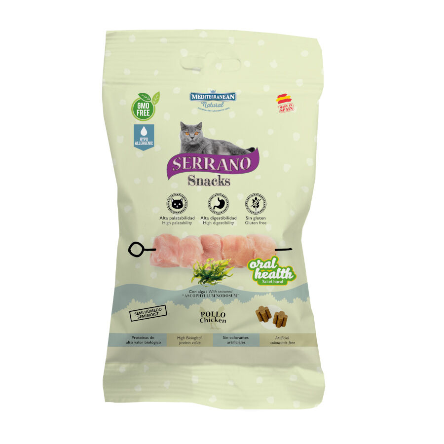 Serrano Bocaditos Oral Health de Pollo para gatos
