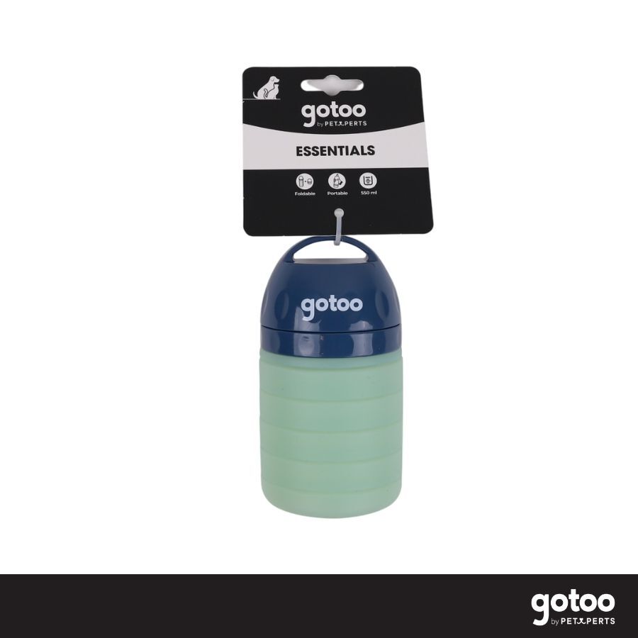 Gotoo Botella Bebedero Port&aacute;til de Silicona Azul y Verde para perros y gatos, , large Imagen numero 5