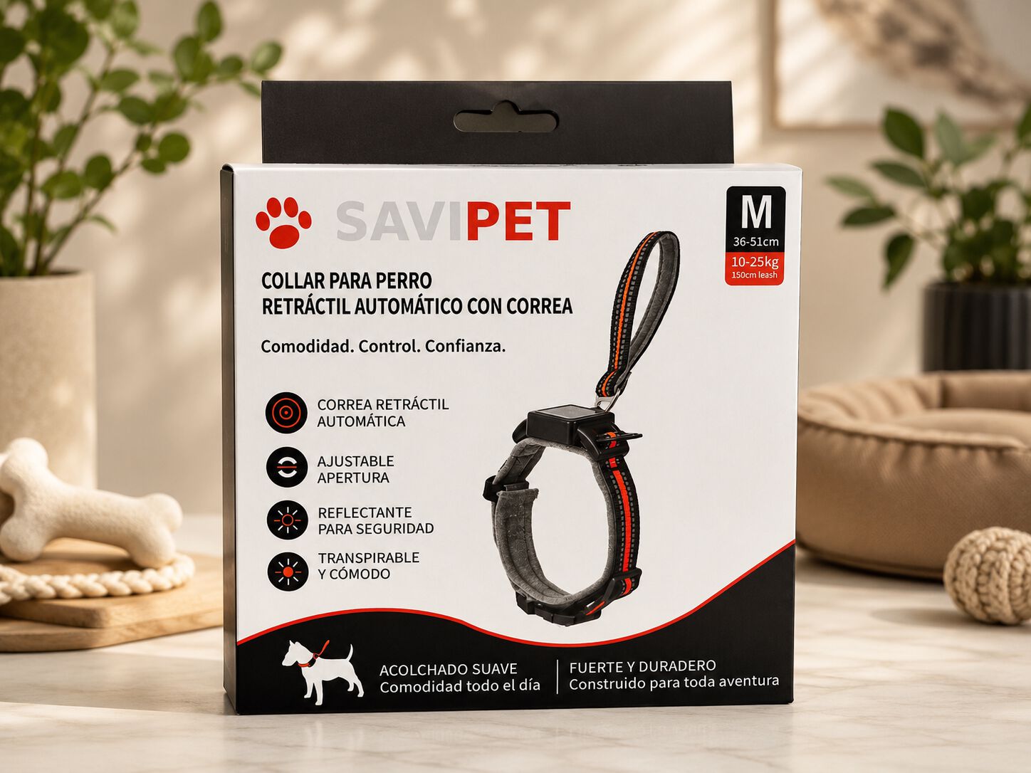 Collar para Perro Integrado con su Propio Correa retr&aacute;ctil, pr&aacute;ctico Collar para Salir de Mascotas, tracci&oacute;n retr&aacute;ctil autom&aacute;tica port&aacute;til, , large Imagen numero 3