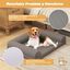 COSTWAY Cama Perros Medianos y Peque&ntilde;os, 90x69x18 cm, Cama Ortop&eacute;dica para Perros con Espuma de Huevo y Coj&iacute;n de 3 Lados, Base Antideslizante, Sof&aacute; para Mascotas, Desenfundable y Lavable (Gris), , large indicador imagen numero 4