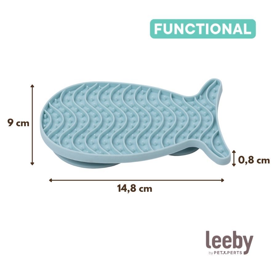 Leeby Alfombrilla de Lamer Pez Azul para gatos, , large Imagen numero 4