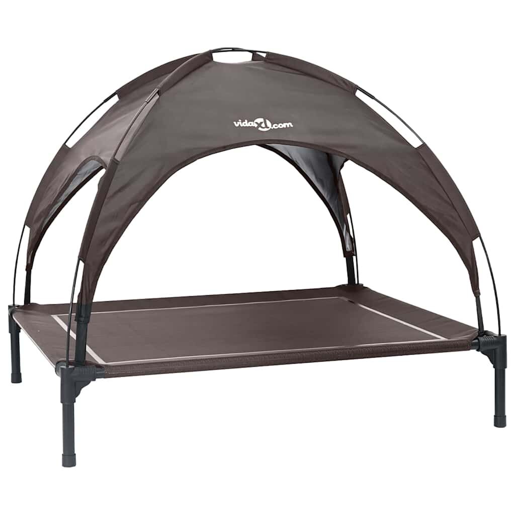 vidaXL Cama para perro Marr&oacute;n s Acero, , large Imagen numero 6