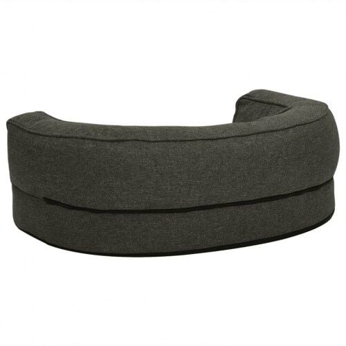 Vidaxl sof&aacute; acolchado ovalado con coj&iacute;n gris oscuro para perros, , large Imagen numero 8