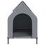 vidaXL Casa para perros tela Oxford y acero gris antracita, , large indicador imagen numero 7