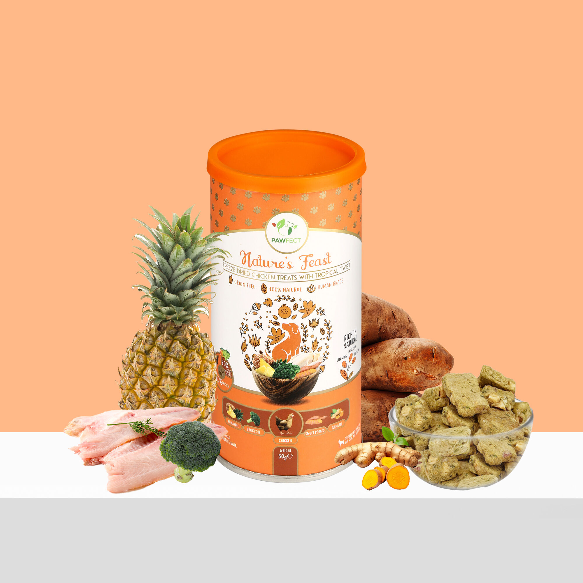 Golosinas liofilizadas para perros: pollo con un toque tropical (50 g/1,76 oz), , large Imagen numero 4