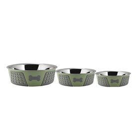 Ibañez Comedero Acero inoxidable Verde para Perros