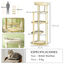 PawHut Árbol Rascador para Gatos de Madera 123,5 cm Torre Escalador para Gatos con Múltiples Plataformas Cama Desmontable y Cojines Ø54x123,5 cm Roble, , large indicador imagen numero 3