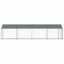 vidaXL Jaula de perros techo y puerta acero galvanizado gris 2x2x2 m, , large indicador imagen numero 11
