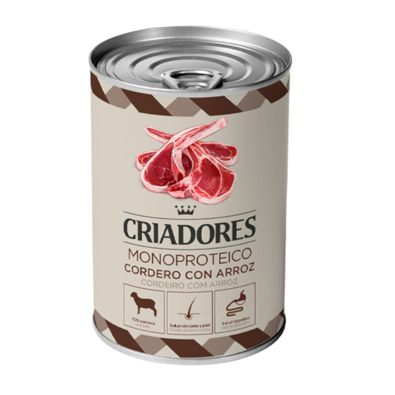 400 g Criadores Monoproteico Cordero y Arroz lata para perros