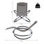 Outsunny Tumbona Mecedora de Jardín Plegable con Reposacabezas Extraíble Sillón Tumbona Ergonómica de Exterior Tela de Texteline para Patios Piscina al Aire Libre 154x80x84 cm Gris, , large indicador imagen numero 3