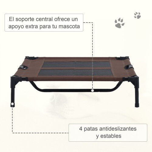 PawHut cama elevada para perros color Marr&oacute;n, , large Imagen numero 5