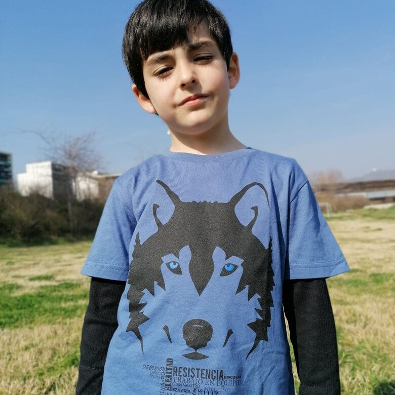 Camiseta niño/a lobo color Blanco, , large image number null