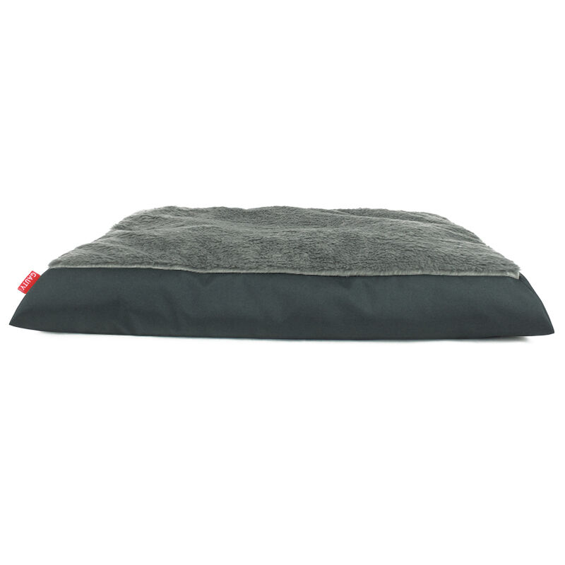 Gauty Cama Redonda para Perros y Gatos  Tela Impermeable y pelo - Gris, , large Imagen numero 1