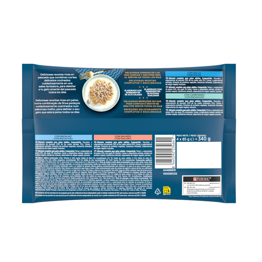 4 sobres x 85 g Gourmet Perle Finos Trocitos del Oc&eacute;ano en salsa sobre para gatos, , large Imagen numero 7