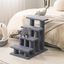 COSTWAY Rascador para Gatos Árbol Juguete Cama Escalador Cat Scratch (Gris), , large indicador imagen numero 2