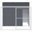 vidaXL Caseta perros con corral acero galvanizado gris 214x1069x181 cm, , large indicador imagen numero 20