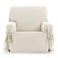 Protector Funda Sillon Sofa 1 Plaza con lazos. Color Beige. 1 Plaza (80 - 120 cm), , large indicador imagen numero 1