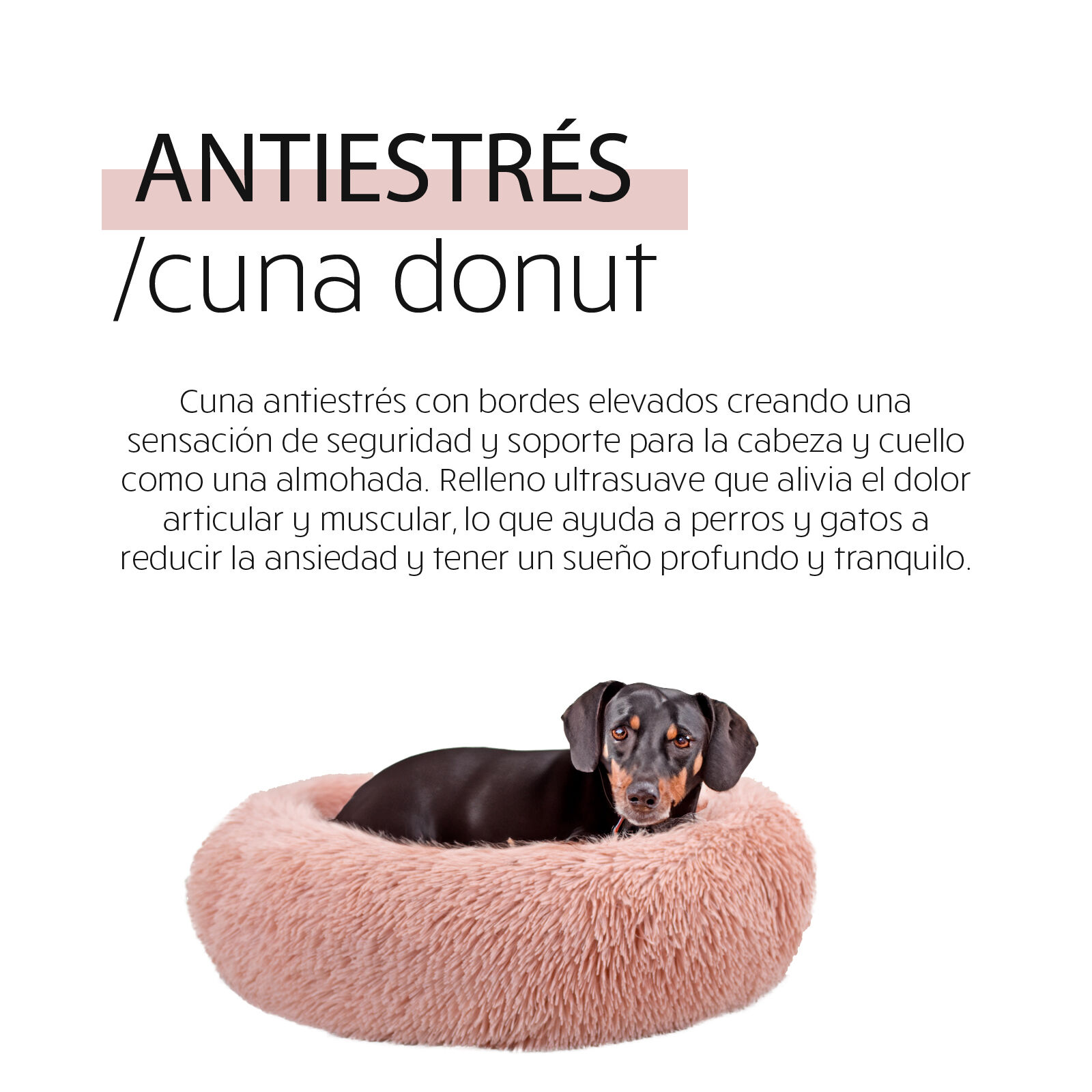 YAGU DESCANSO CUNA DONUT ANTIESTRES MARRON, , large Imagen numero 2