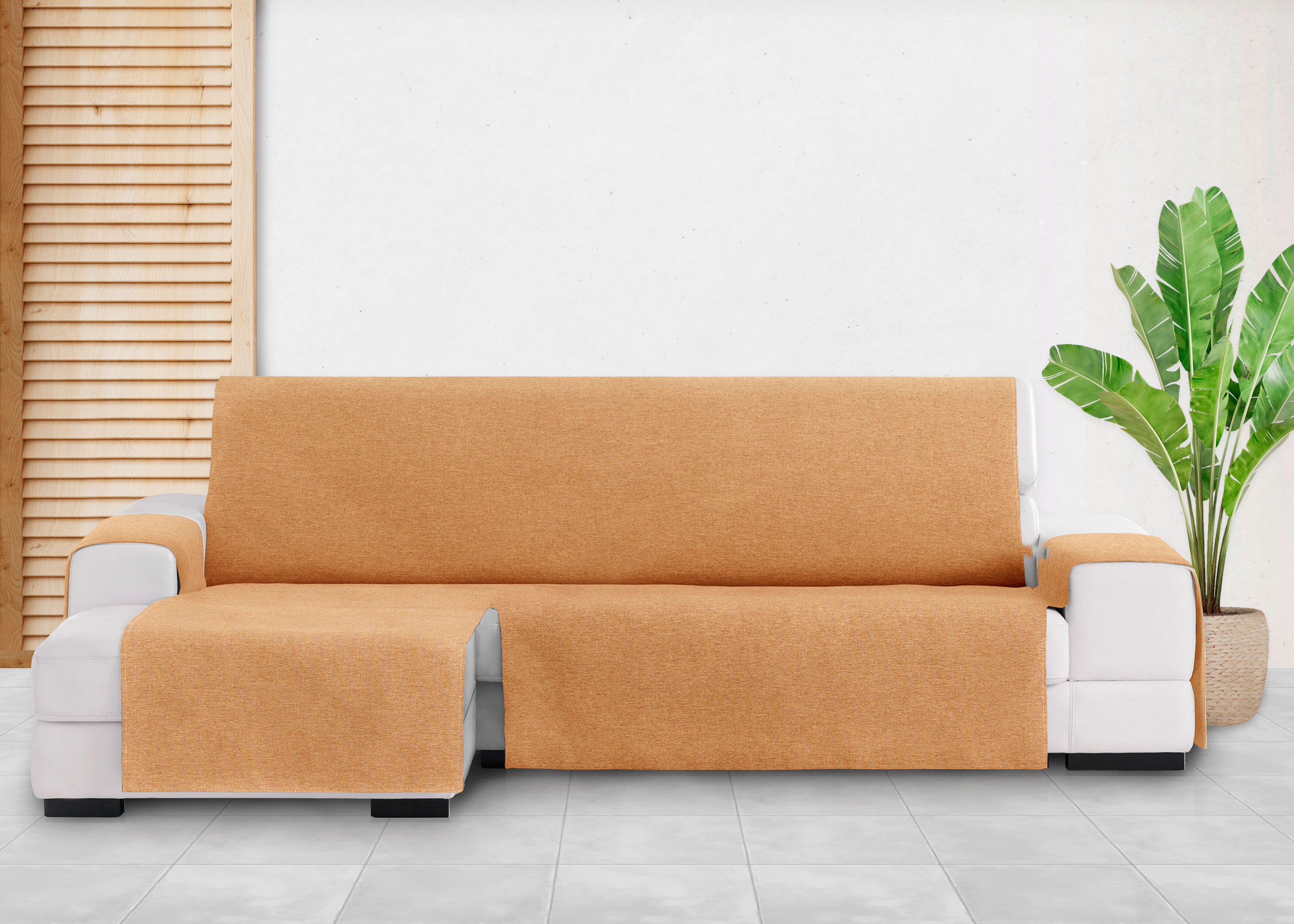 Vipalia Protector Cubre Sof&aacute; Chaise Izquierdo 290 Color Ocre Modelo Brisa, , large Imagen numero 4
