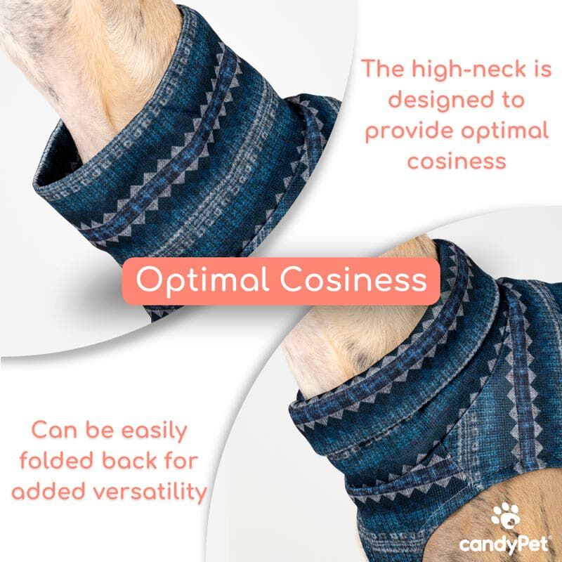 Jersey de Lana para Galgos: Estilo, Calidez y Comodidad - Dise&ntilde;o Elegante y Ajuste Perfecto - Protecci&oacute;n contra el Fr&iacute;o - Ideal para Galgo, Greyhound, Podencos y Lebreles - Ethnic, M, , large Imagen numero 3