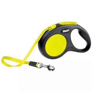 Flexi New Neon correa extensible de cinta Amarillo