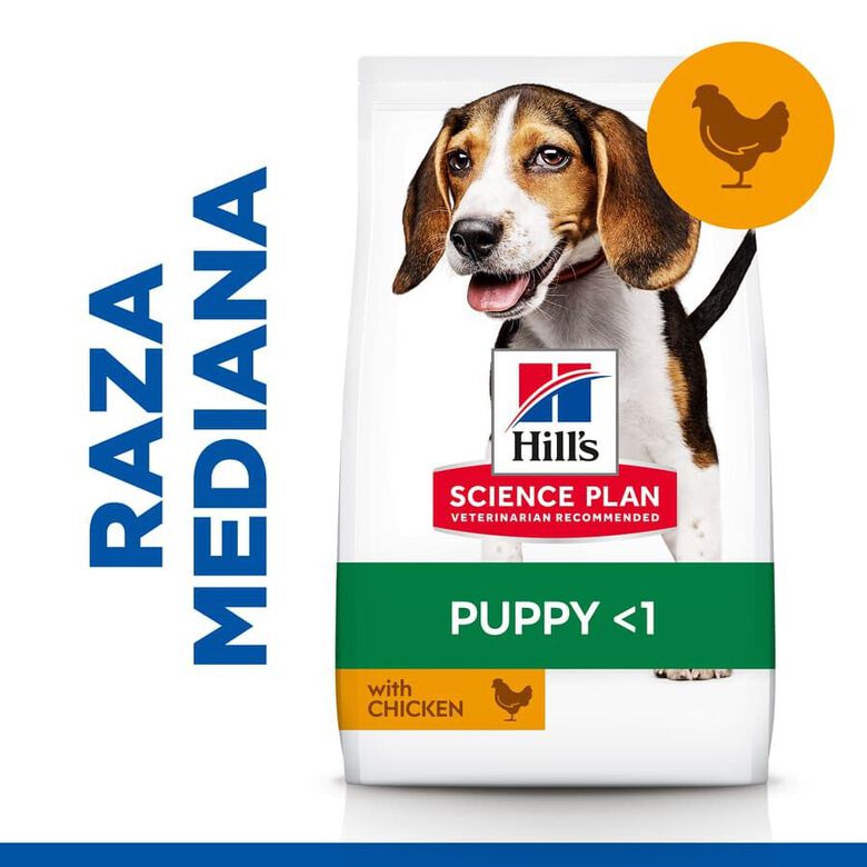 Hill&#039;s Science Plan Puppy Medium pollo pienso para perro thumbnail
