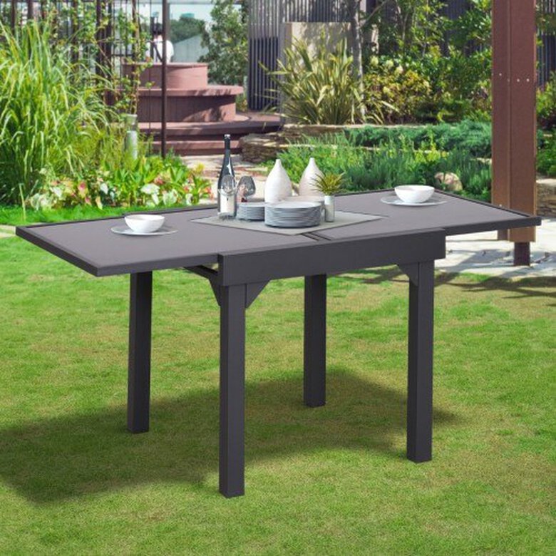 Mesa de jardín Outsunny de Aluminio color Gris, , large image number null