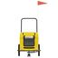 vidaXL Remolque de bicicleta para perros hierro y tela Oxford amarillo, , large indicador imagen numero 8
