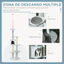 PawHut Árbol para Gatos de Suelo a Techo de 225-255 cm Torre para Gatos Ajustable en Altura con Cueva Plataformas Hamaca Postes Rascadores y Bolas Colgantes Ø60x225-255 cm Gris, , large indicador imagen numero 5