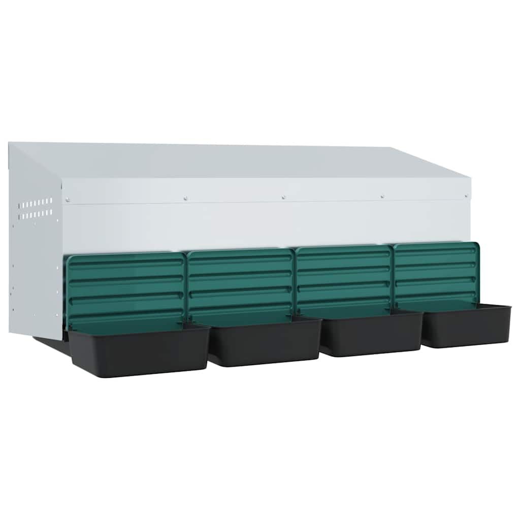 vidaXL Nido para gallinas de acero galvanizado para montar en la pared thumbnail