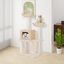 COSTWAY Árbol para Gatos, Torre de Totora de 122 CM con Postes de Rascado de Sisal, Percha, Condominio, Cama en Canasta, Escalera, Cojines Lavables, Centro de Actividades para Gatos de 4 Capas, , large indicador imagen numero 3
