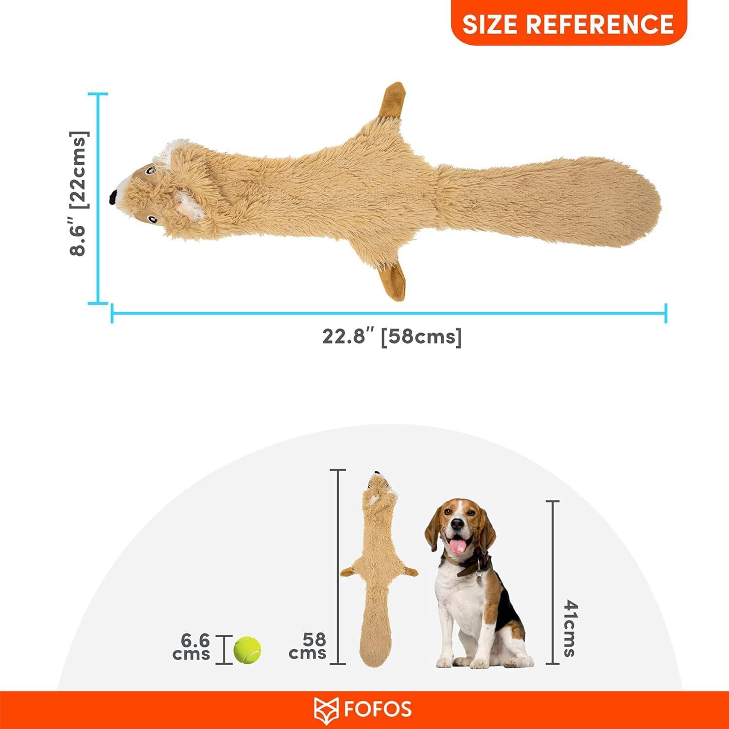 FOFOS | Peluche Ardilla (Sin Relleno con Sonido) - Para Perro, , large Imagen numero 2