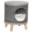 Pawhut cueva elevada gris para gatos, , large indicador imagen numero 1