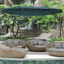 Outsunny Sombrilla de Terraza Exterior Parasol Grande 4,6x2,7m Sombrilla de Jardín con Manivela Manual Resistente al Agua y Protección Solar para Terraza Playa Piscina Verde, , large indicador imagen numero 2