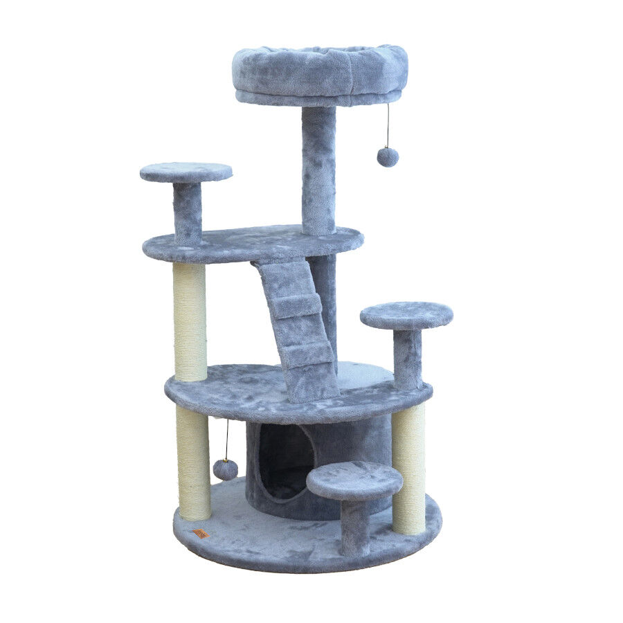 Leeby Esperanza torre rascador multiplataforma con cama nido y juguete para gatos