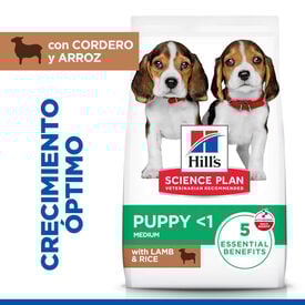 Hill's Science Plan Puppy Medium Cordero y arroz Pienso para perros