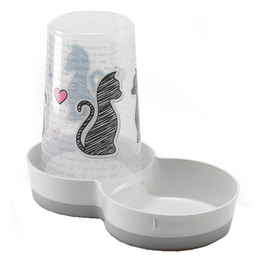 Flamingo Cats in Love dispensador de pienso gatos image number null