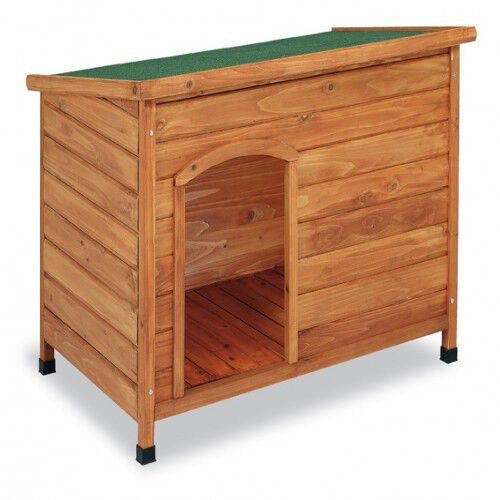 Caseta de madera con el techo plano para perros color Madera, , large Imagen numero 1