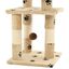 Rascador con poste de sisal para gatos color Beige Huellas, , large indicador imagen numero 5