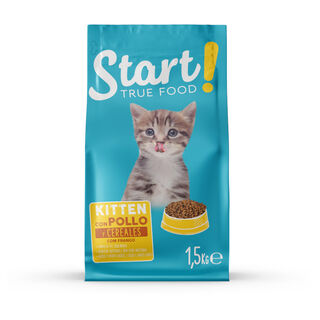Start! Kitten Pollo y Cereales pienso para gatos
