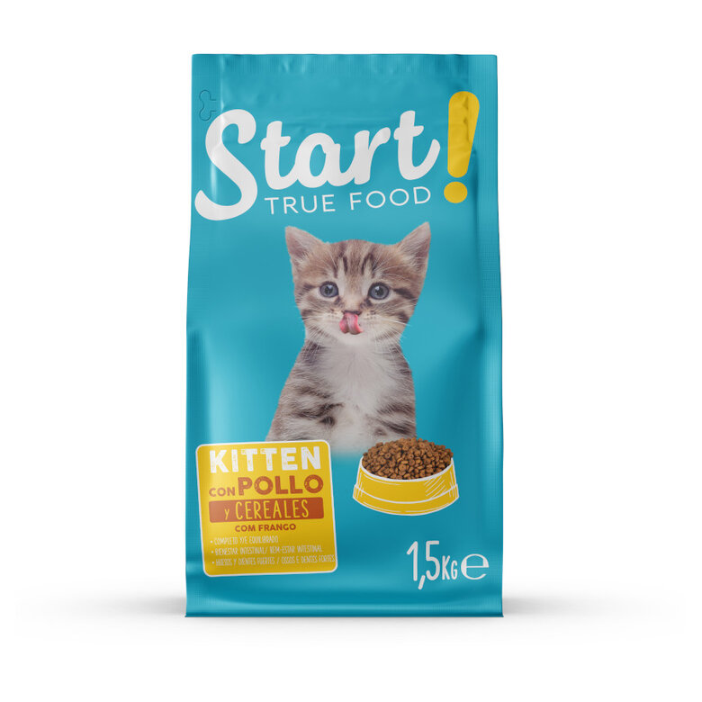 Start! Kitten Pollo y Cereales pienso para gatos, , large image number null