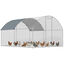 PawHut Gallinero para Exterior Grande, 2,8x5,1x1,9 m, 14,2 m&sup2;, Gallinero de Acero Galvanizado con Cubierta de Tela Oxford, Anti-UV e Impermeable, Puerta y Pestillos, Jaula para 15-24 Gallinas, Plata, , large indicador imagen numero 11
