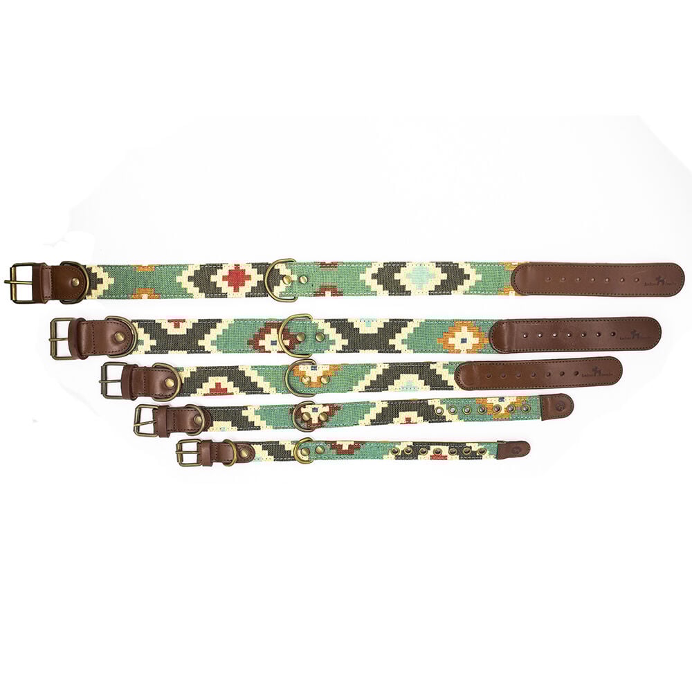 Ladran gaucho collar pluto hecho a mano verde y negro para perros, , large Imagen numero 4