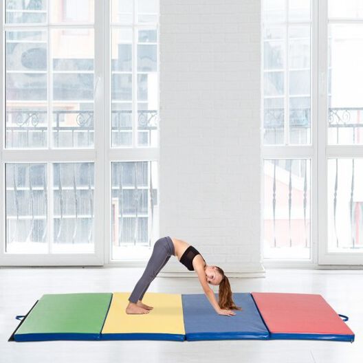 Colchoneta de gimnasia plegable con asa color Multicolor, , large image number null