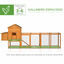 PawHut Gallinero de Madera 297,5x68x118 cm Jaula Grande para 3-6 Gallinas con Techo Asfáltico Corral de Metal Puerta de Pestillo Nido Bandeja Extraíble y Rampa Natural, , large indicador imagen numero 4