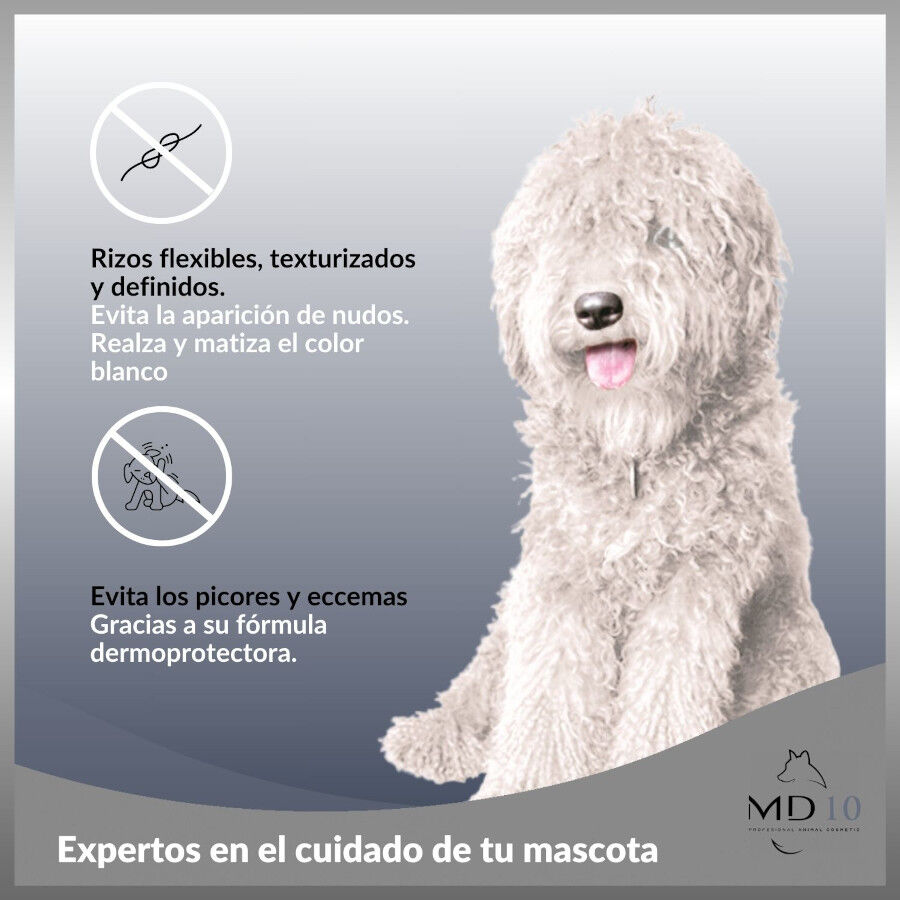 MD-10 Champú Hidratante vegano para perro de Agua Español Blanco thumbnail