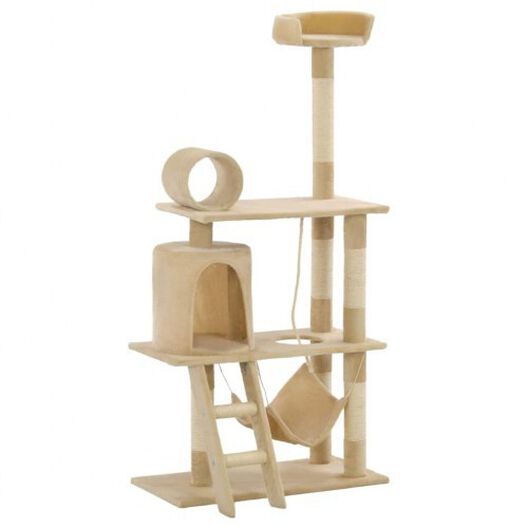 Rascador con poste de sisal para gatos color Beige, , large image number null