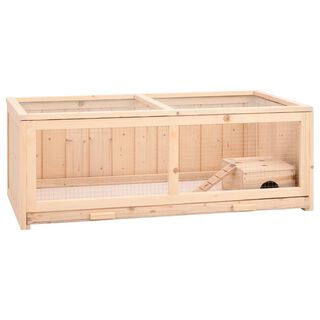 VidaXL Jaula de Madera Maciza con Caseta y Escalera para hámsteres