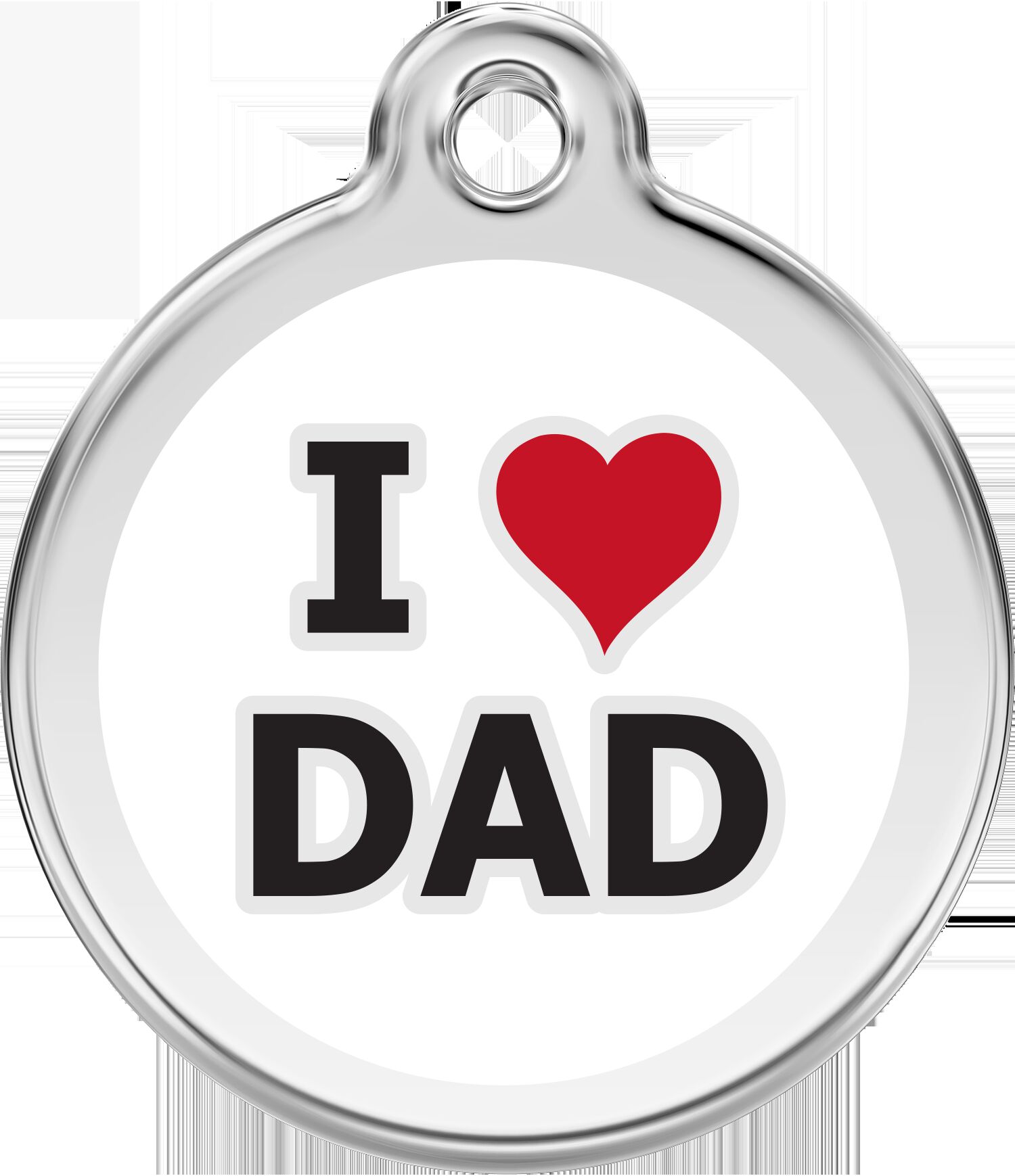 Red Dingo Placa Identificativa Acero Inoxidable Blanca para perros y gatos thumbnail