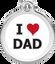 Placa identificativa Acero Inoxidable I love Dad Blanco para perros, , large indicador imagen numero 4